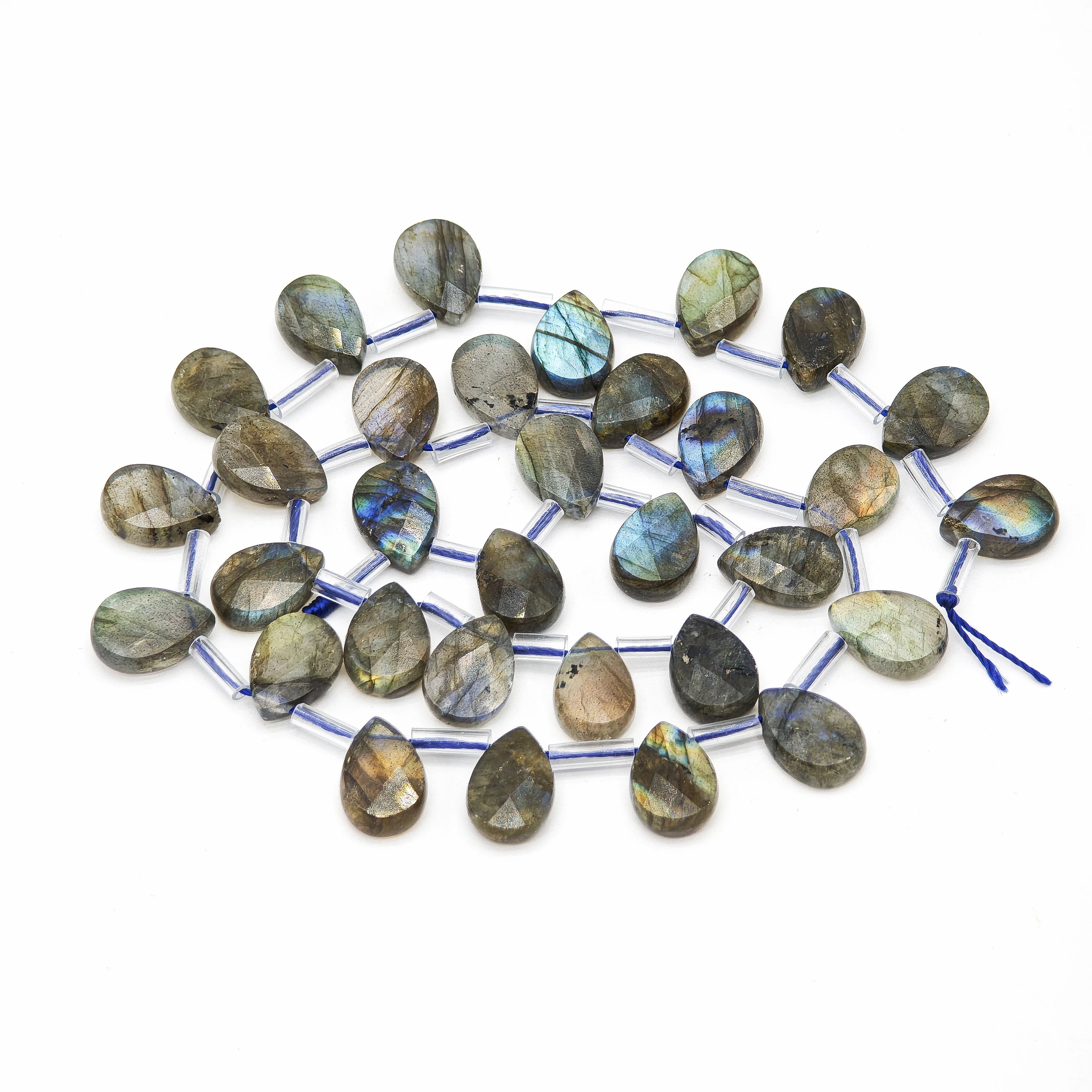 

8x10mm Teardrop Natural Labradorite iolite Rose Quartz Loose Beads DIY for Necklace Earrings Pendants Accessories Jewelry Making