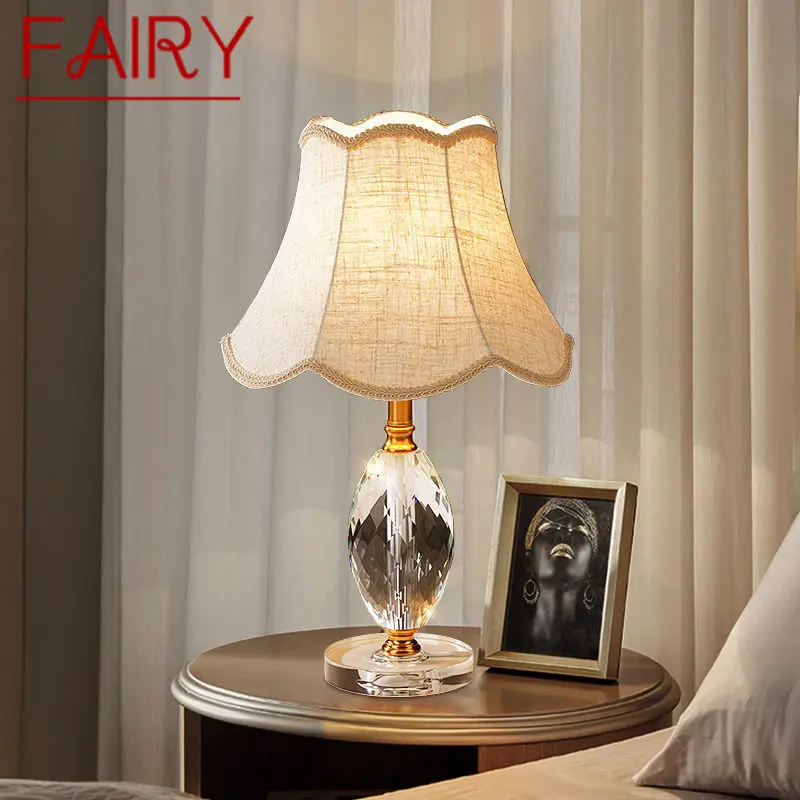 

FAIRY Modern Dimming Table Lamp LED Creative Crystal Desk Light With Remote Control for Home Living Room Bedroom Decor