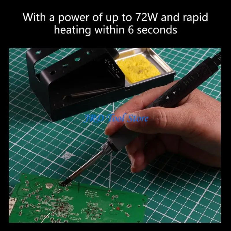 

A2UD Temperature Adjustable 72W Wireless Soldering Iron with Ergonomic Grip Design