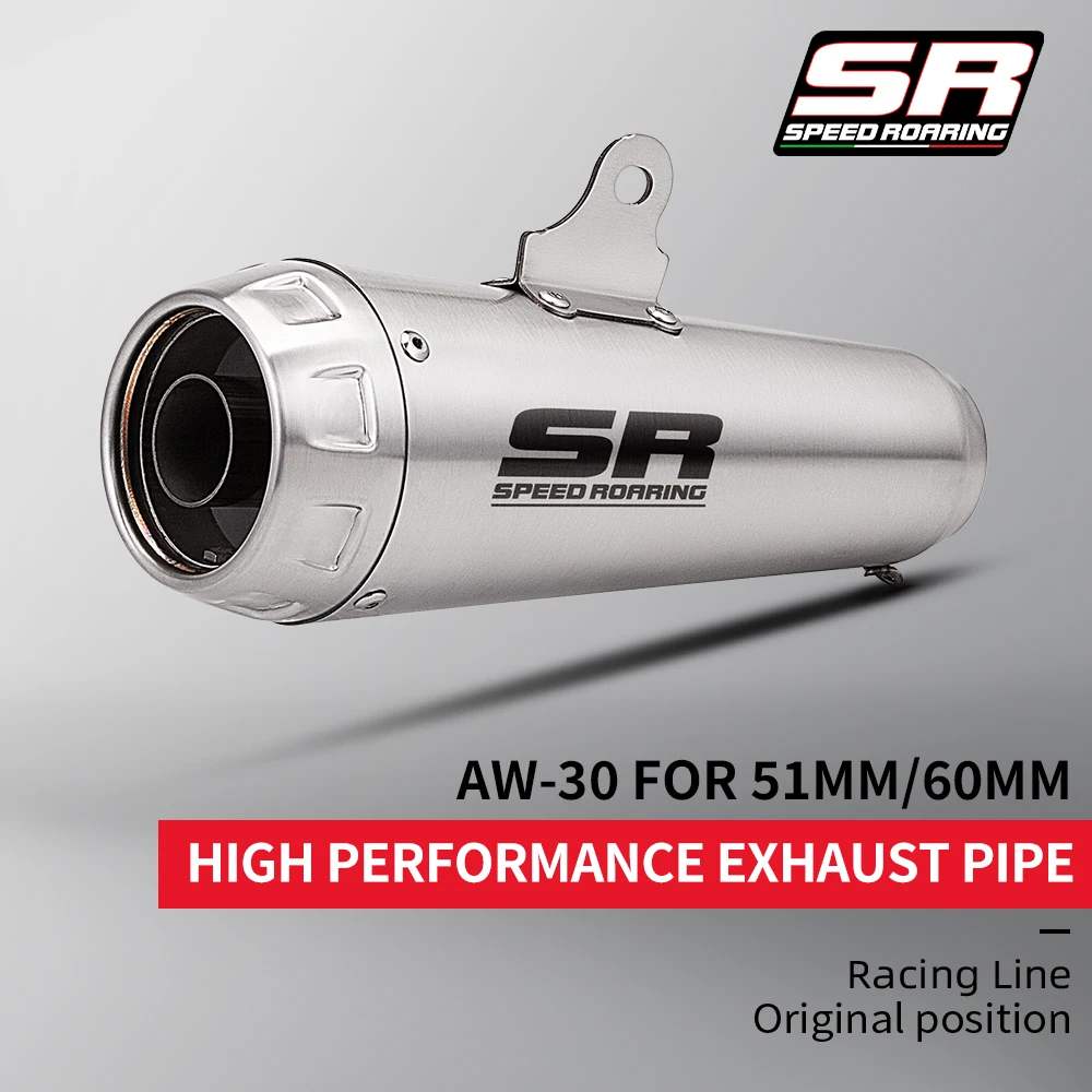 

51mm and 60mm Motorcycle Exhaust Muffler Escape Moto Modified With DB Killer For GSX8S CB400F MT03 NINJA400 R3 XSR155 R7 NMAX