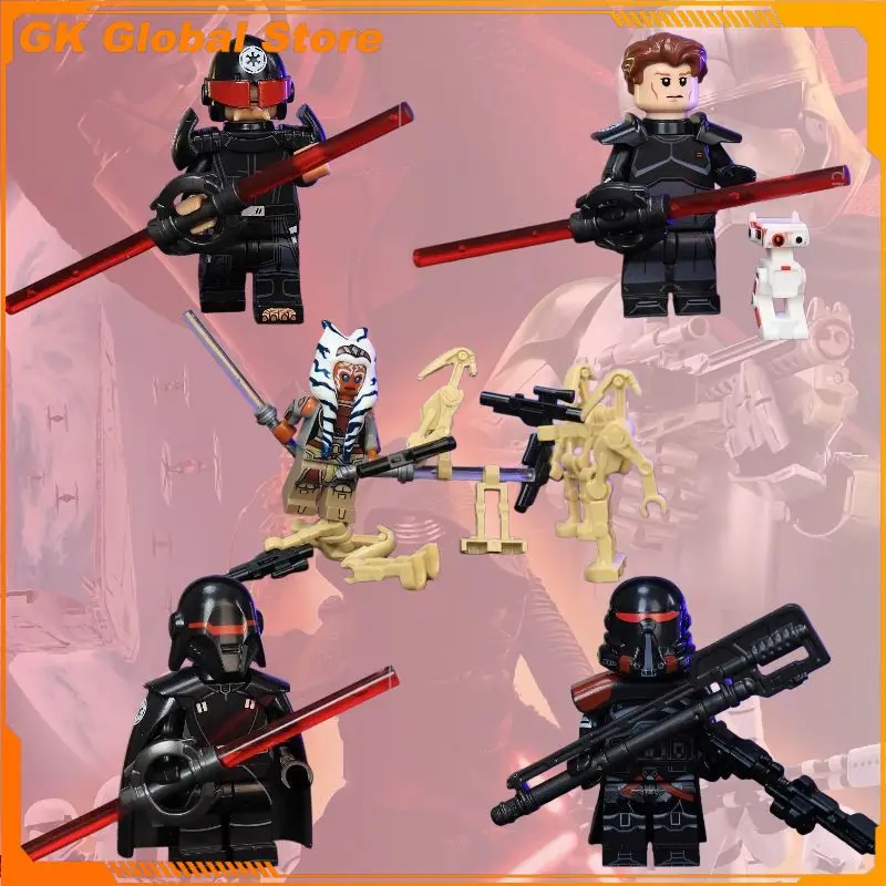 

4cm Star Wars Movie Figure Flametrooper Peripheral PVC Model Assembled Building Block Decoration Ornaments Birthday Gifts Toy