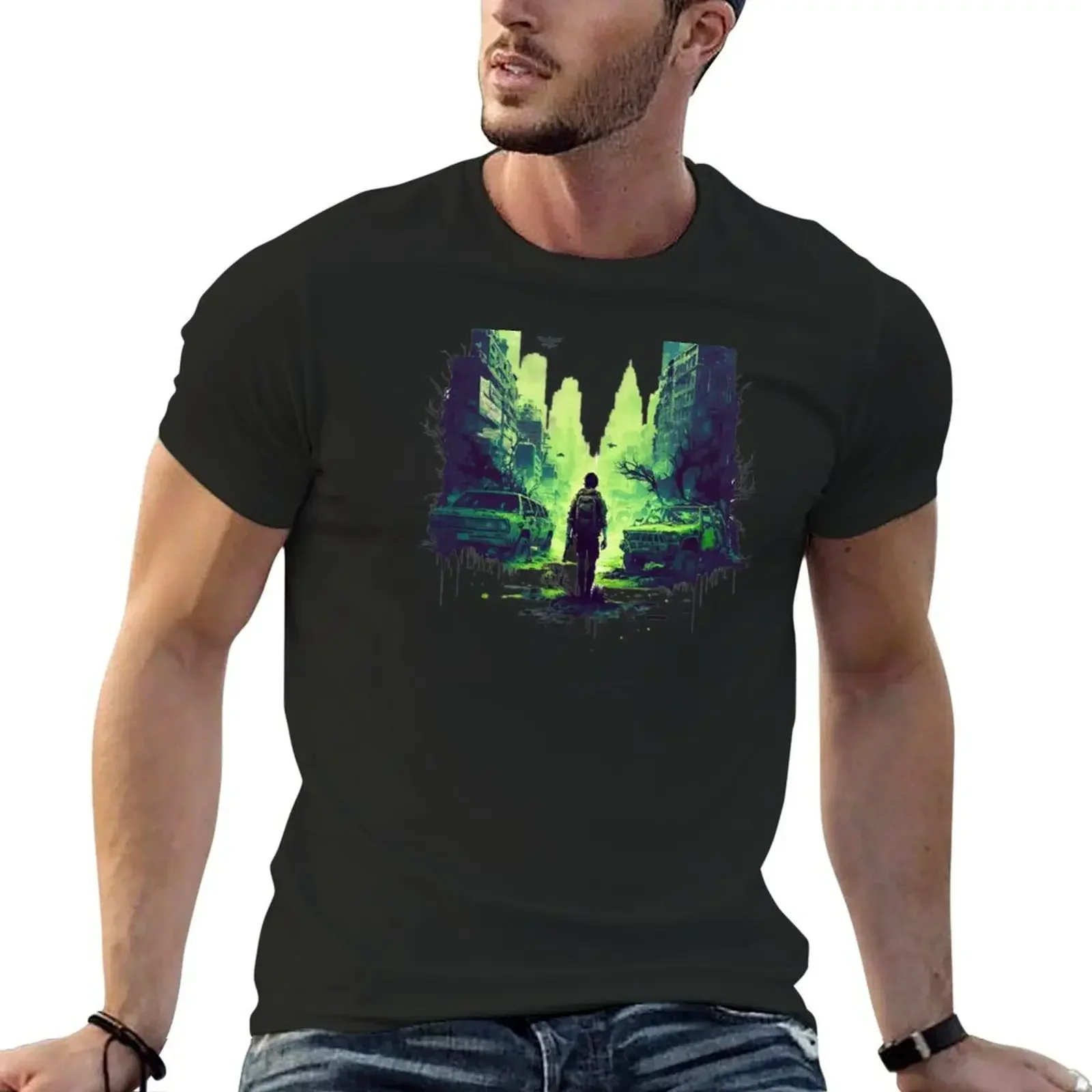 Post Apocalyptic world - inspired by the last of us T-Shirt oversizeds plus size tops sublime oversized t shirts for men