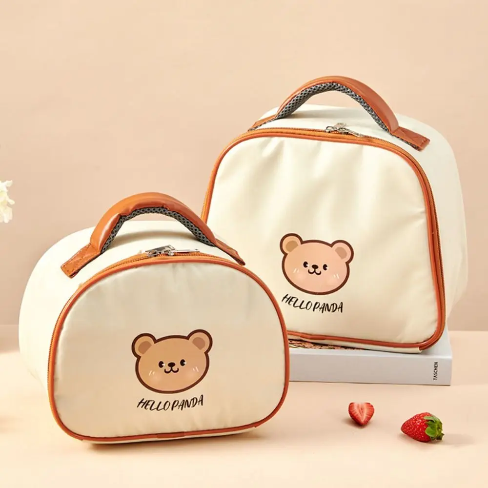 Neue Tragbare Isolierte Lunchbox mit Großer Kapazität, Niedlicher Bären-Thermobehälter, Wasserdichte Kühltasche für Schüler und Erwachsene