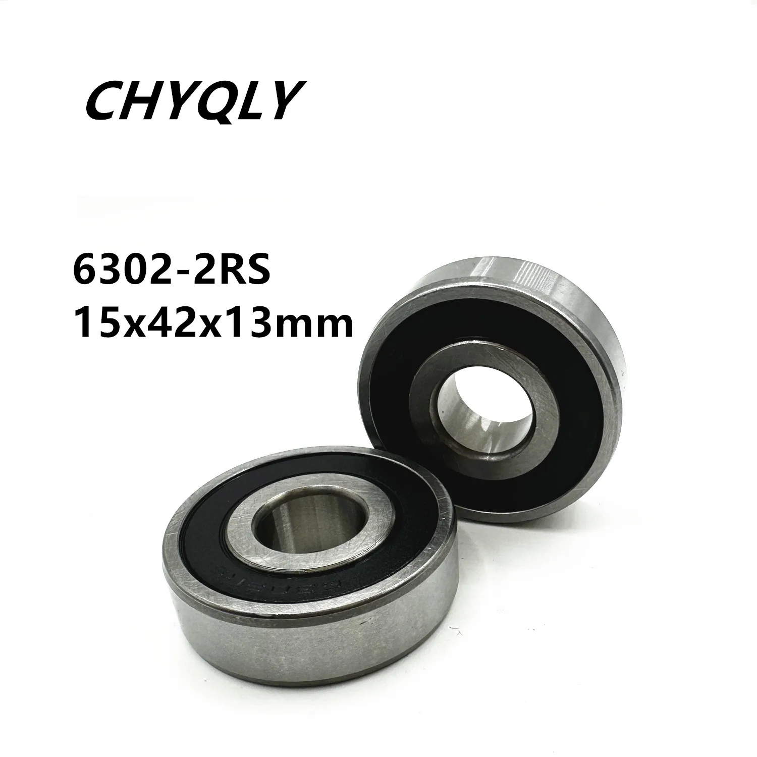 1Pcs 6302-2RS ball bearing 15x42x13 mm deep groove ball bearing High quality 6302RS 6302