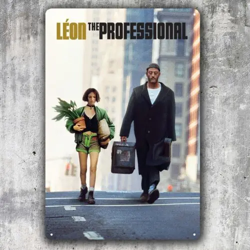 Leon The Professional Jean Reno Movie Metal Poster Collectable Tin Sign 20x30cm