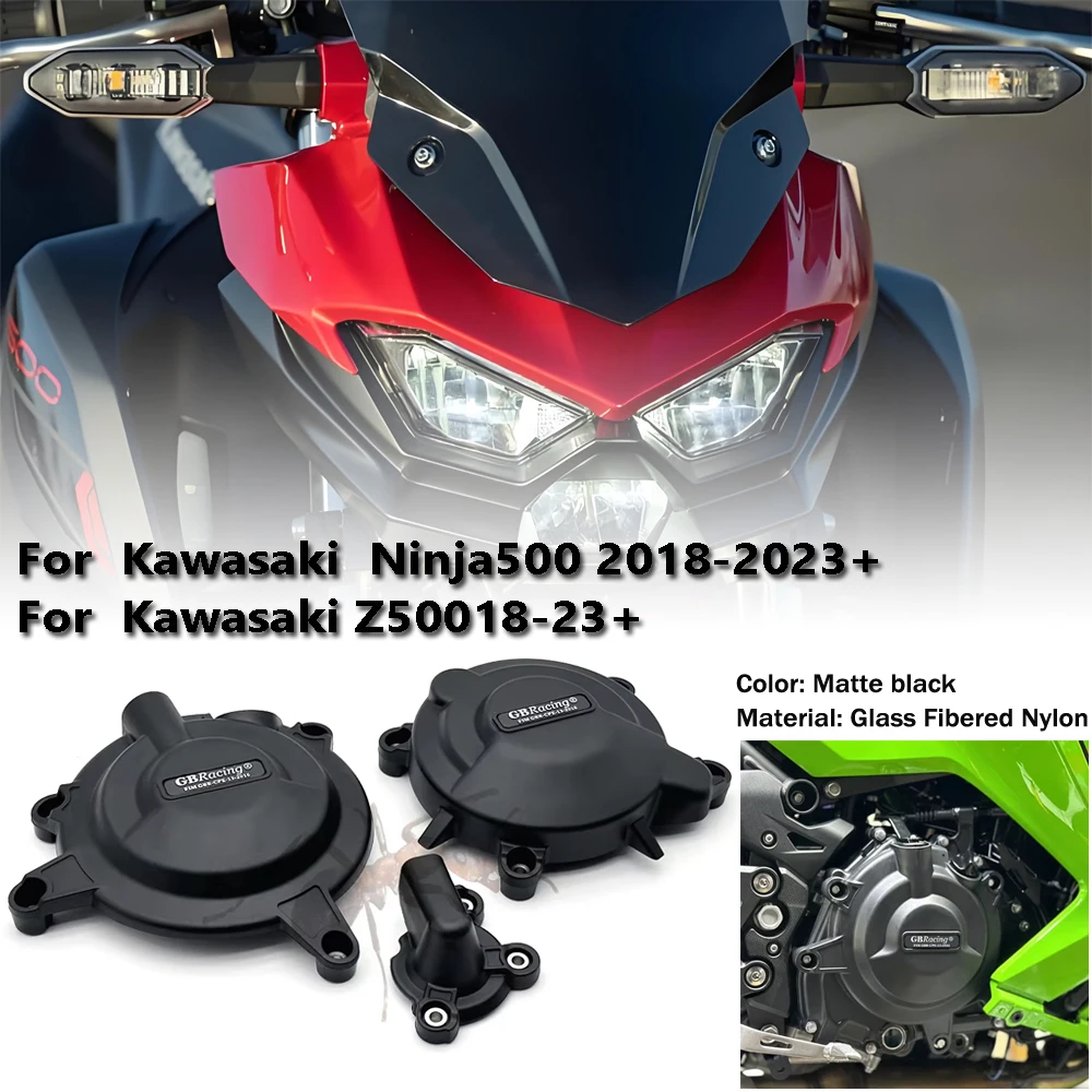 Funda protectora de cubierta de motor GB Racing para motocicletas GB Racing para Kawasaki NINJA 500 Z500 2024