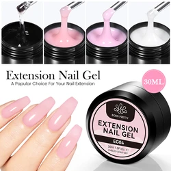 BORN PRETTY 30ml Hard Gel Clear Nude Pink Milky Jelly White UV Extension Gel Nail Polish Color Soak Off Construction Gel