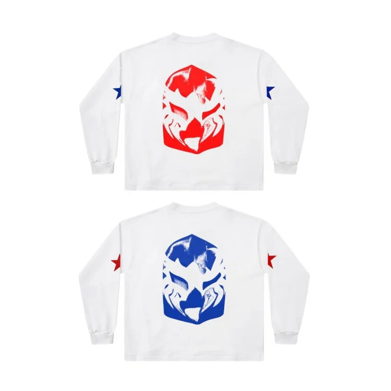 White LS-03 07.04 Face Mask Albania Albania Limited Edition Long-Sleeve T-Shirt Unisex BULLY Kanye West Vulture T-Shirt