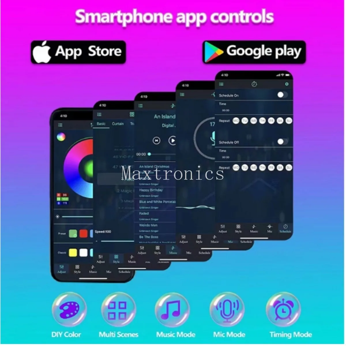 1M-3M DC5V RGBIC Neon LED Strip Light Bluetooth APP Control USB Plug IP67 Neon Sign Tape For Room Wall Decor 60LED/M Fairy Light