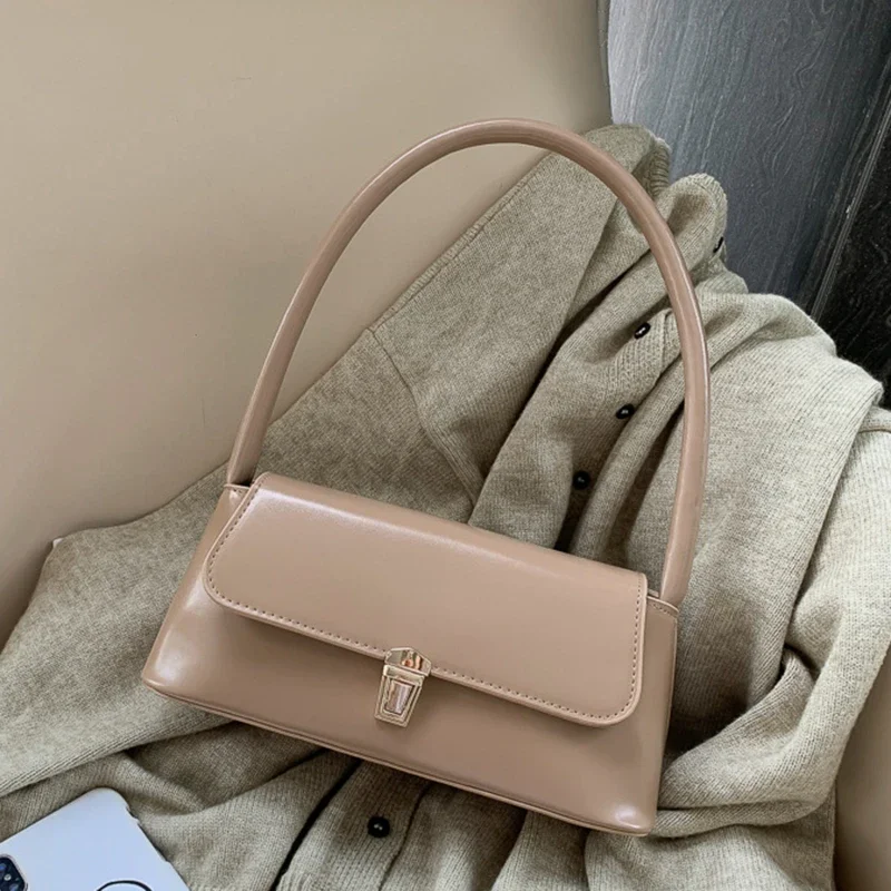 Bolso cruzado de marca de lujo para mujer, bandolera hombro con diseño de moda, Color sólido, 2024