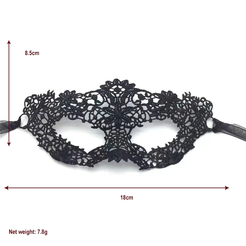 Halloween Sexy lace mask hollowed out eye mask with six petals Halloween makeup ball party supplies