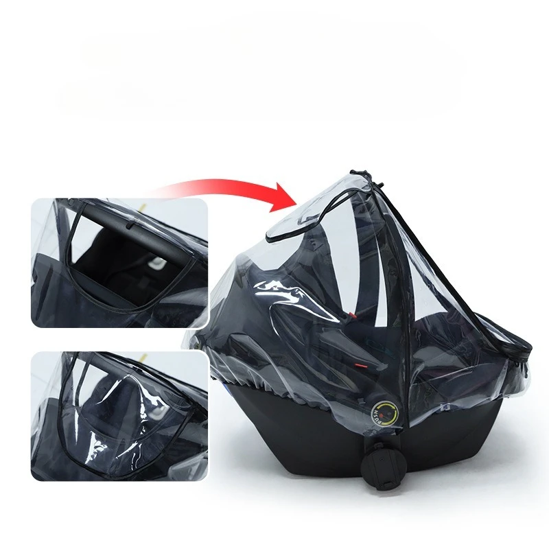 Transparent Baby Seat Rain Cover Baby Stroller Baby Basket Rain Cover Dust Cover