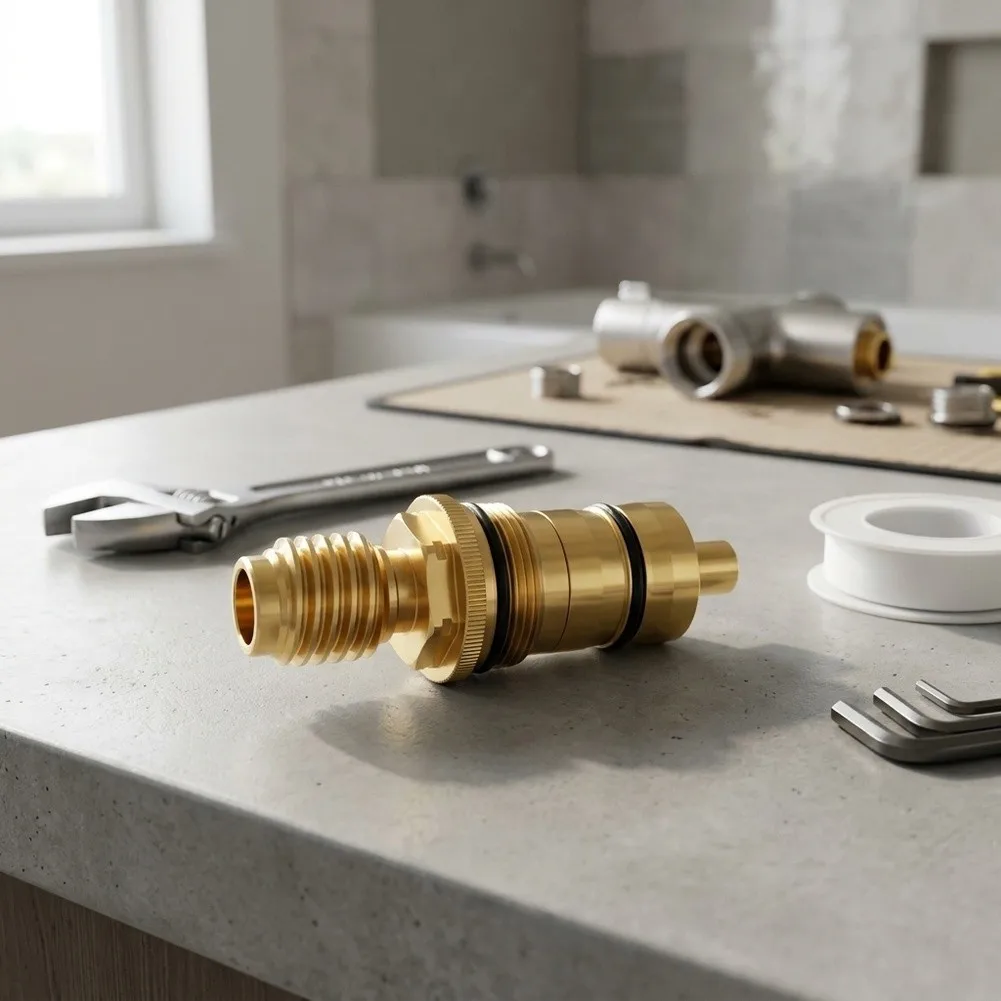 1/2 inch Brass For Thermostatic Cartridge Compatible with For Grohe For Grohtherm and Automatic 2000 Mixer Valves
