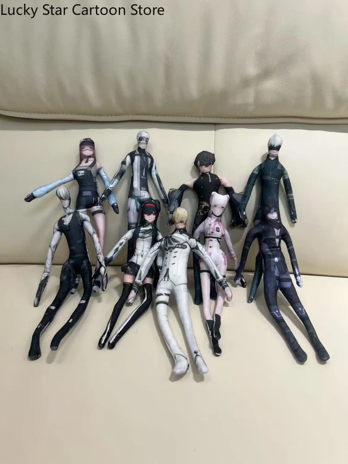 Kawaii معاقبة: رمادي الغراب لونا تأثيري الكرتون نقل الأيدي قدم دمية Maumet لديها سلك حديد الهيكل العظمي Otaku هدية الهالوين