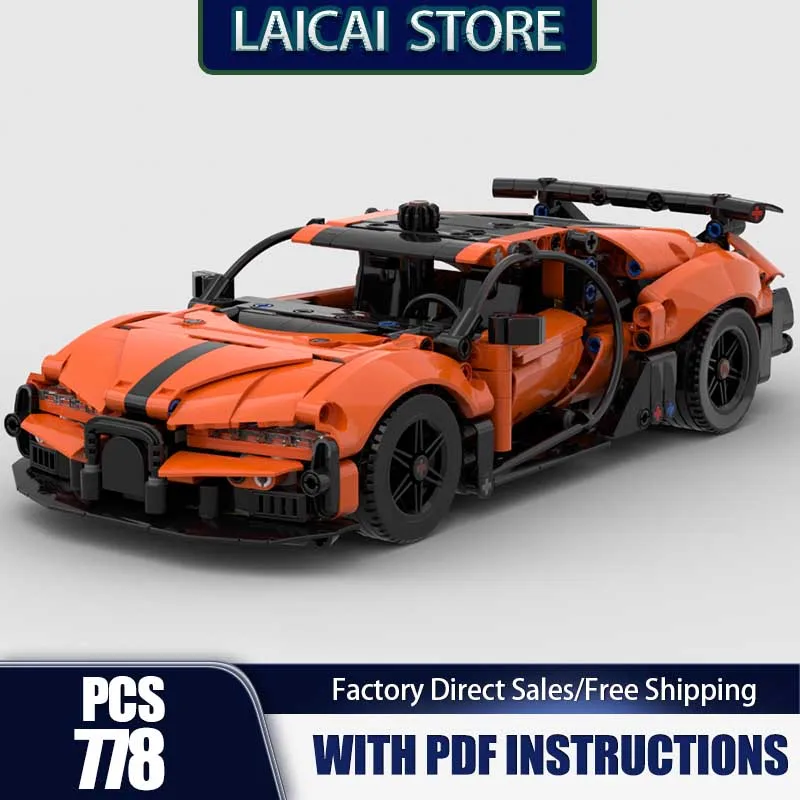 

Champion Speed Cars Moc Building Bricks Lower Rear Spoiler Model Technology Modular Blocks Gift Christmas Toys DIY Sets Assembly