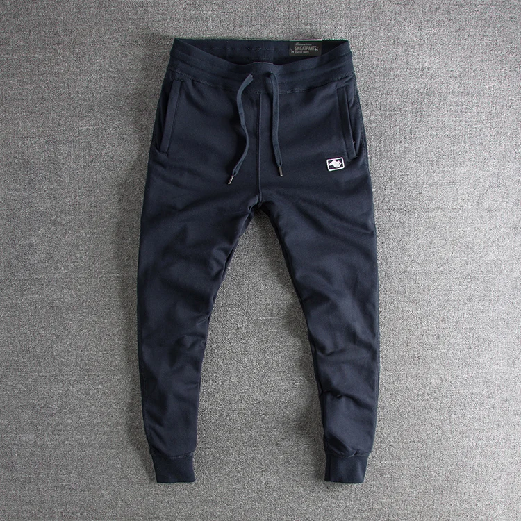 

American Style Washed Elastic Sweatpants Slim Fit Men's Casual Pants Youth Trousers Cuffed Leisure Trousers Fashionable Urban...