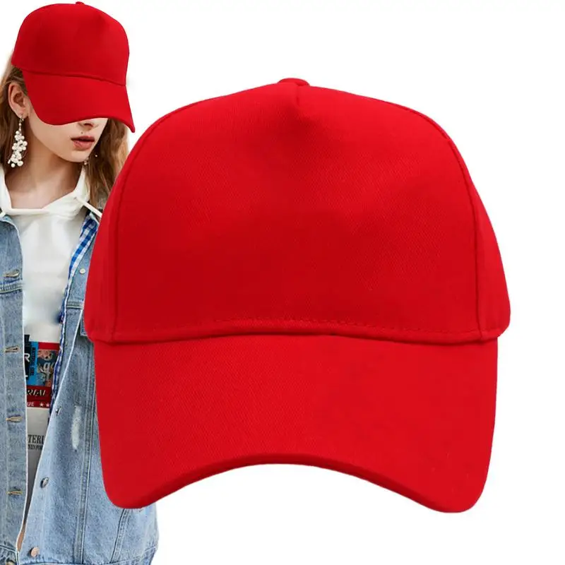 Red Hat With Slogan Patriotic Slogan Comfortable Red Hat Express Your Position Of Support Fashionable Men Women Hat For Beach