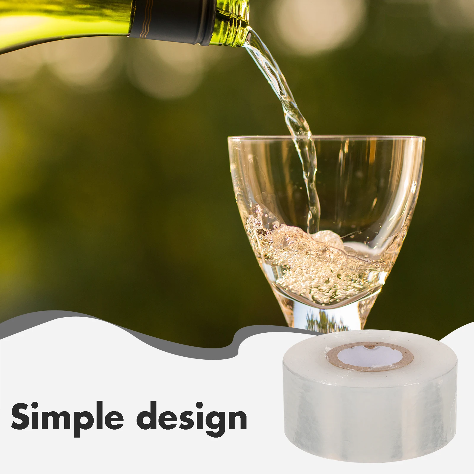 

Films Wine Bottle Mouth Sealing Film Simple Design Wine Supply Easy to Apply and Remove Portable Wrapping Film