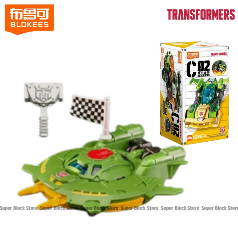 Op voorraad Blokees Transformers Car C02-serie: Roadbuster Pipes Thunder Speed ​​Assembly Model Ornamenten Collectie Cadeau