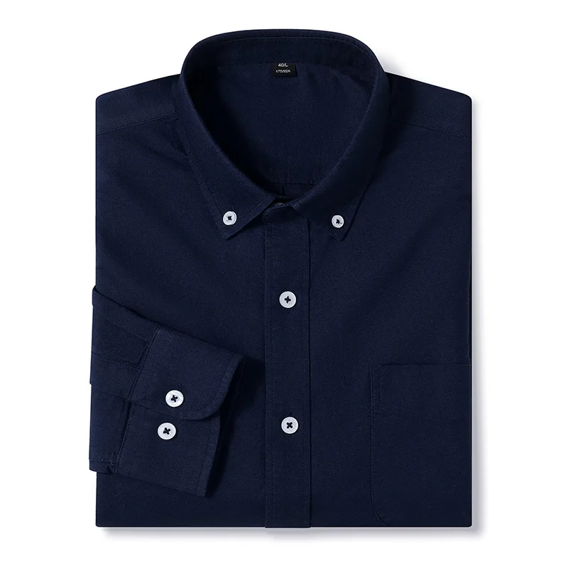 ربيع الخريف 100% القطن قميص الرجال بلون تنفس طويلة الأكمام الرجال قميص رسمي للأعمال ماركة الرجال الملابس حجم S-4XL MY1028