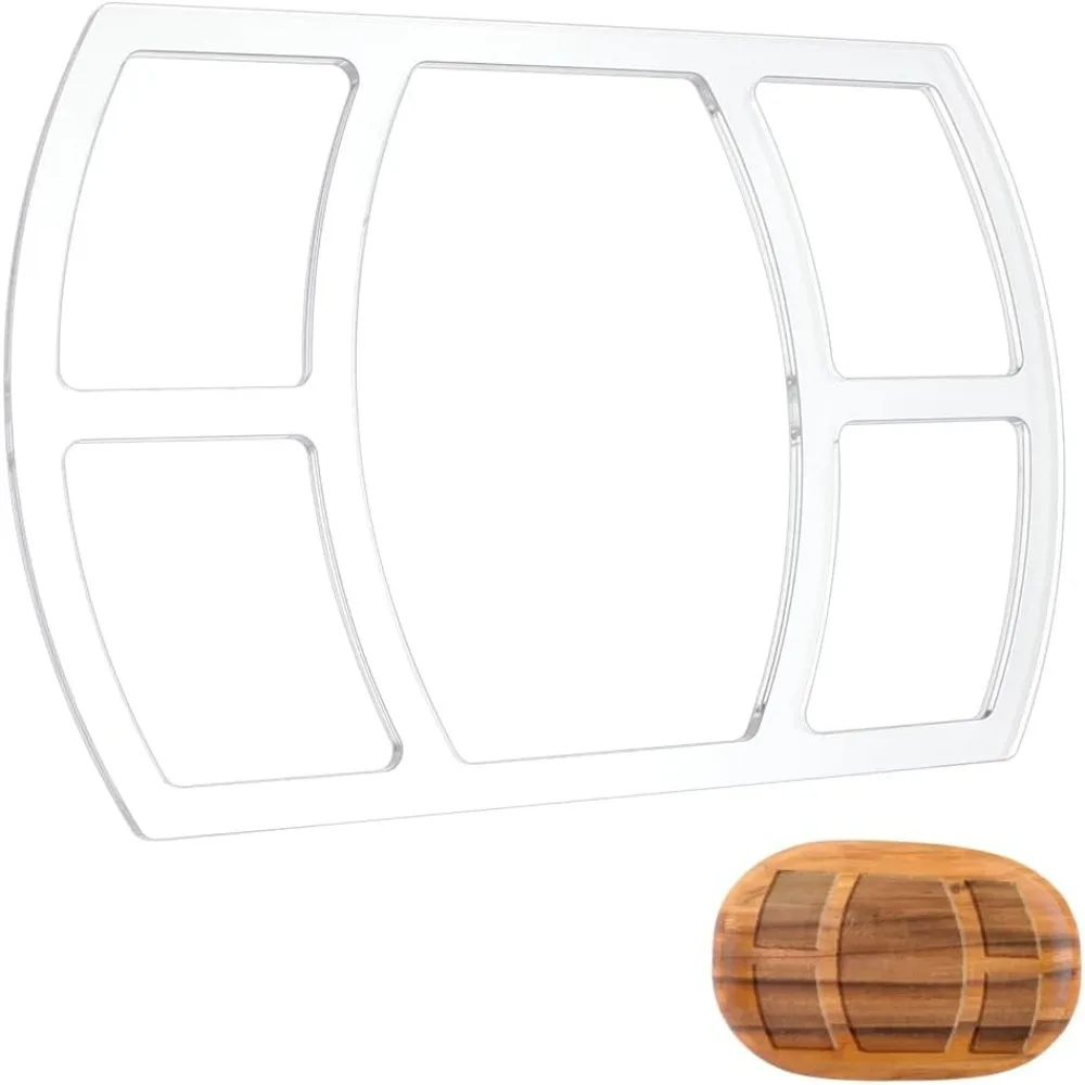 5 Pocket Valet Tray Router Template Rectangle Acrylic Woodworking Router Inlay Template with Film for Creating Unique Inlays