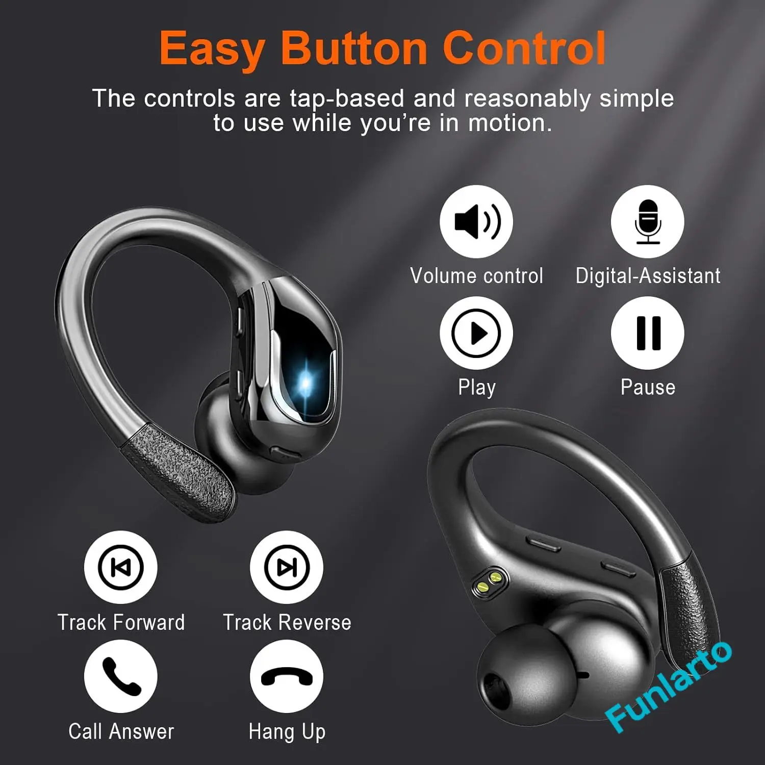 Imagem -03 - Fones de Ouvido sem Fio 75h Playback Bluetooth 5.3 Fones de Ouvido com Cancelamento de Ruído sem Fio com Display Led Fones de Ouvido Bluetooth