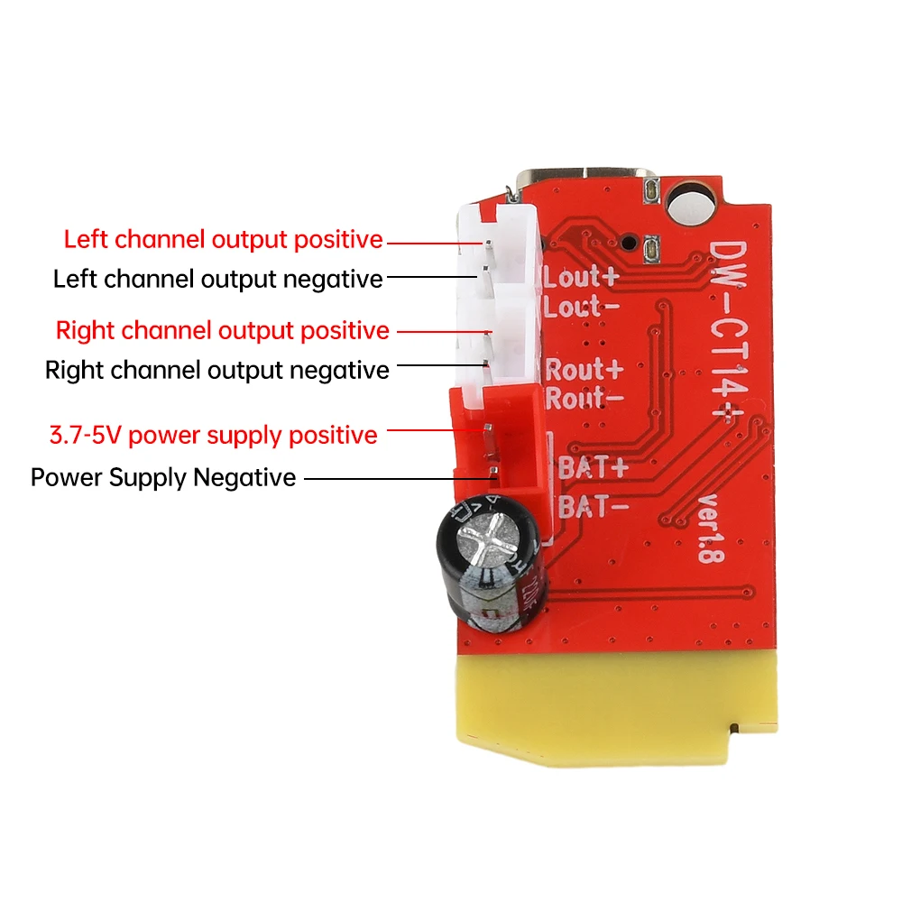 Digital Audio Amplifier Board DC 3.7V 5V 5W+5W Stereo Bluetooth Power Amplifier Module Speaker Modification Sound Module