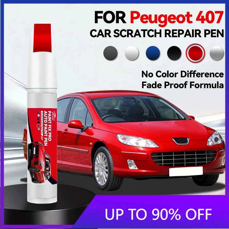 

Инструмент для ремонта автомобильной краски Peugeot 407: карандаш для подкраски, средство для удаления царапин, аксессуары для авто DIY, черный, белый, серебристый, серый, синий