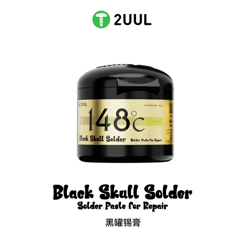 2UUL Zwarte schedelsoldeerpasta Hoge kwaliteit 183 ℃ /148 ℃   blikken pasta voor mobiele telefoon NAND CPU chip moederbord middenlaag BGA gereedschap