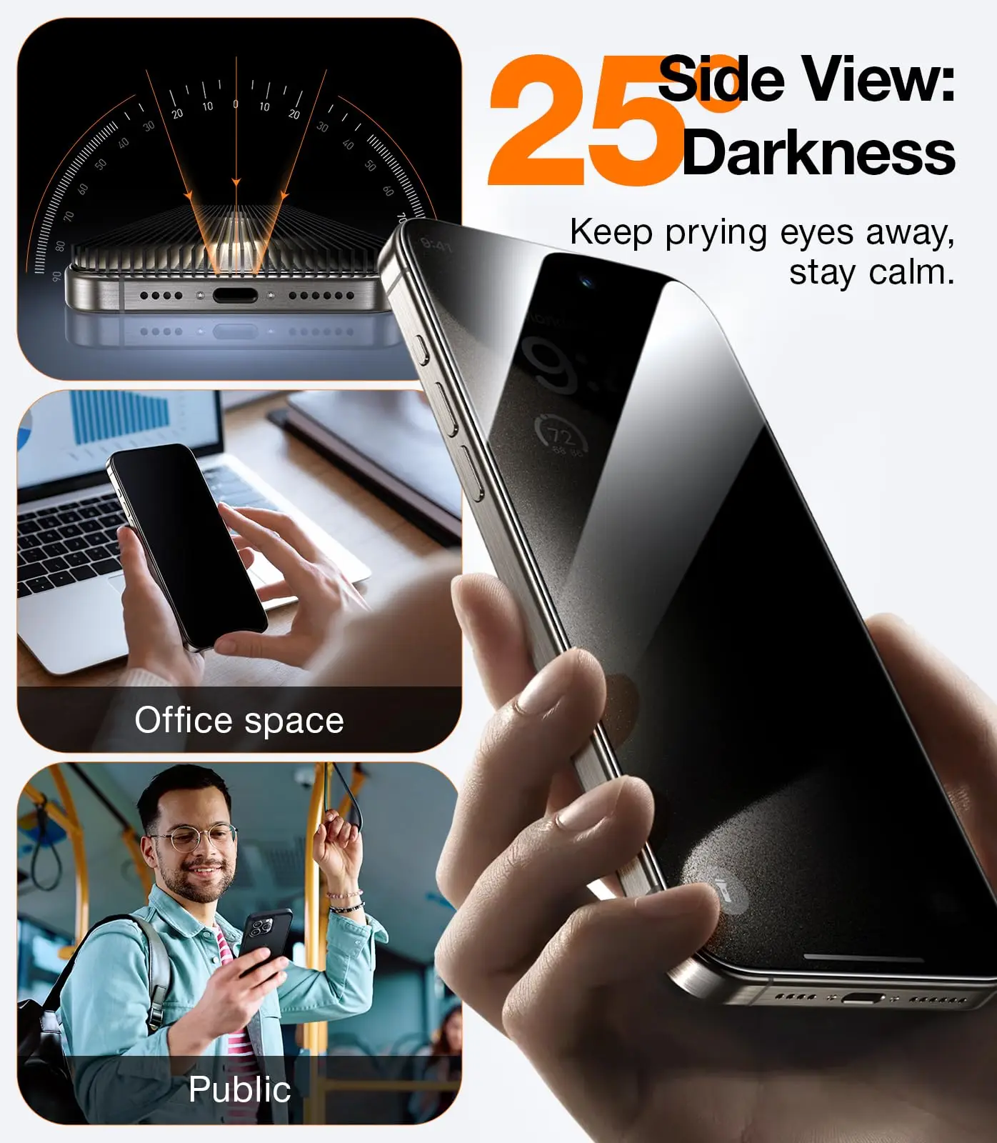 3/4/5 قطعة من الزجاج المقسى المضاد للتجسس لهاتف iPhone 17 Pro Max 17 واقيات شاشة الخصوصية الهوائية لهاتف iPhone 16 15 Plus 14 ProMax 16e