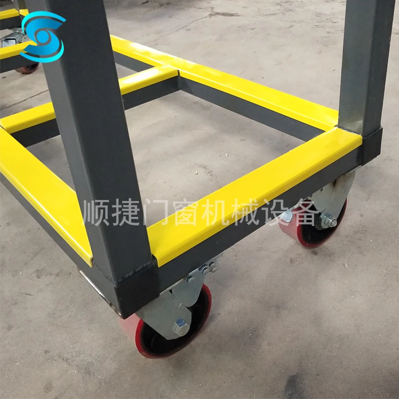 1.5×0.5m U型輸送フレーム倉庫パレットラックアルミプロファイルチューブパイプ輸送カート倉庫ドリーカート