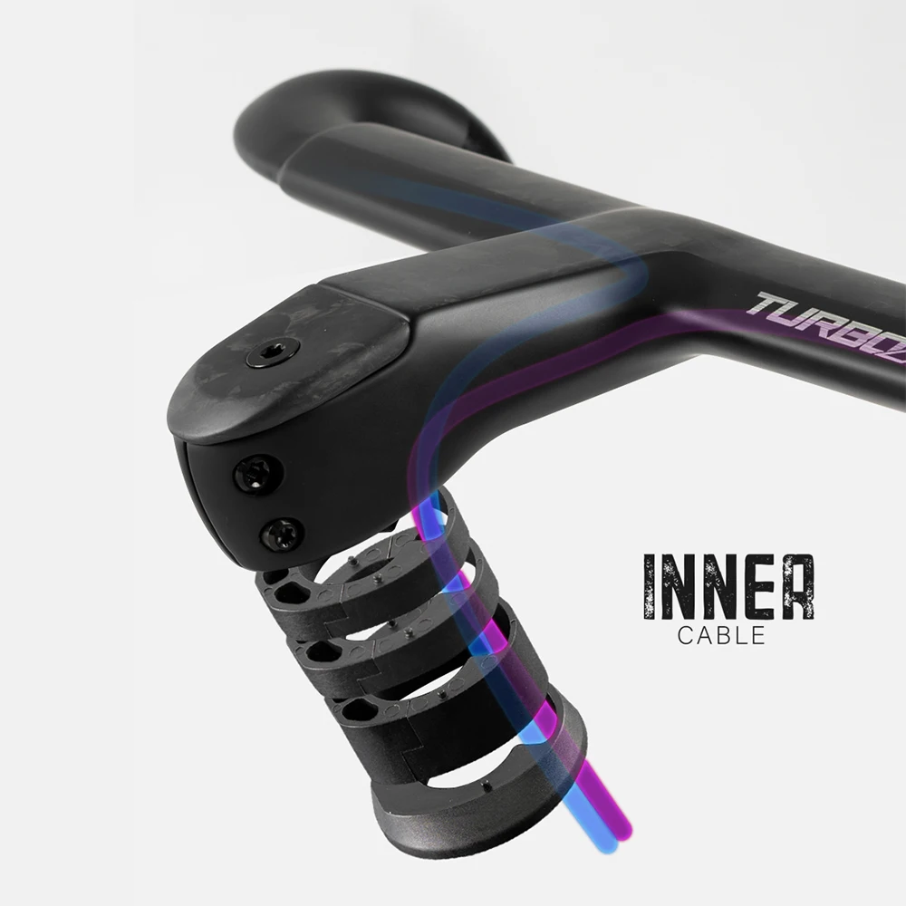 OG-EVKIN TURBO X T700 Carbon Road Integrated Handlebar 28.6mm Gravel Racing Bike Bar 360-440mm 128mm