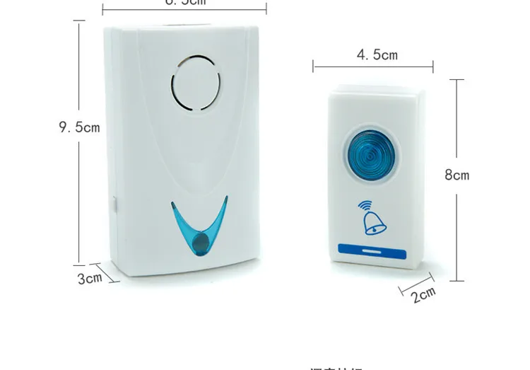 Home Wireless Doorbell One Drag One AC Remote Control Electronic Doorbell Elderly Pager