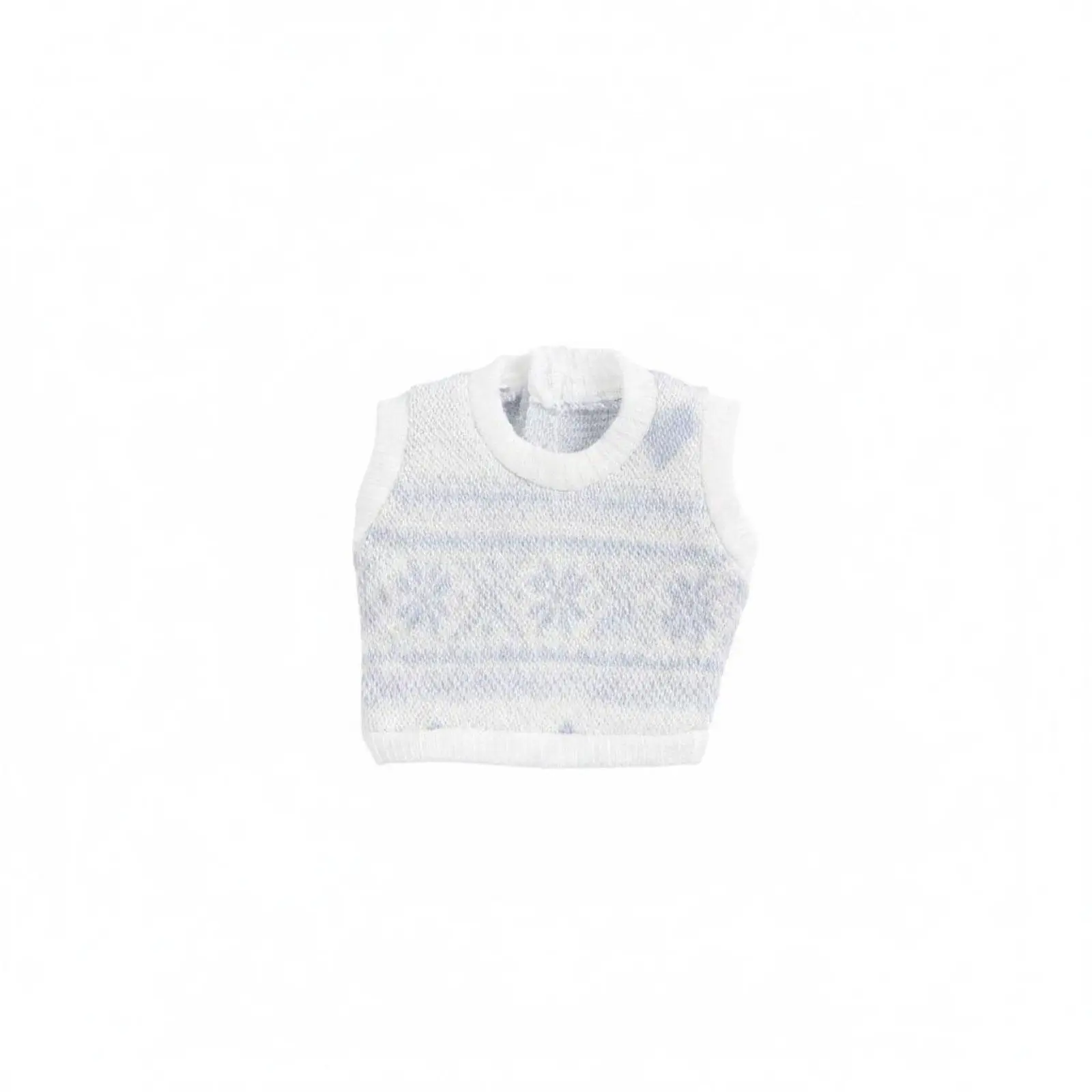Realistic 1 12 Scale Doll Sweater Vest Knitted Accessory Fashion Mini Clothes for Model Figures Outfit