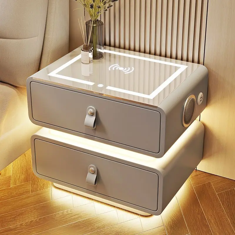 

Умная прикроватная тумбочка с зарядкой, мобильная тумбочка для спальни в скандинавском стиле, роскошный деревянный органайзер, декор Muebles, компактная мебель