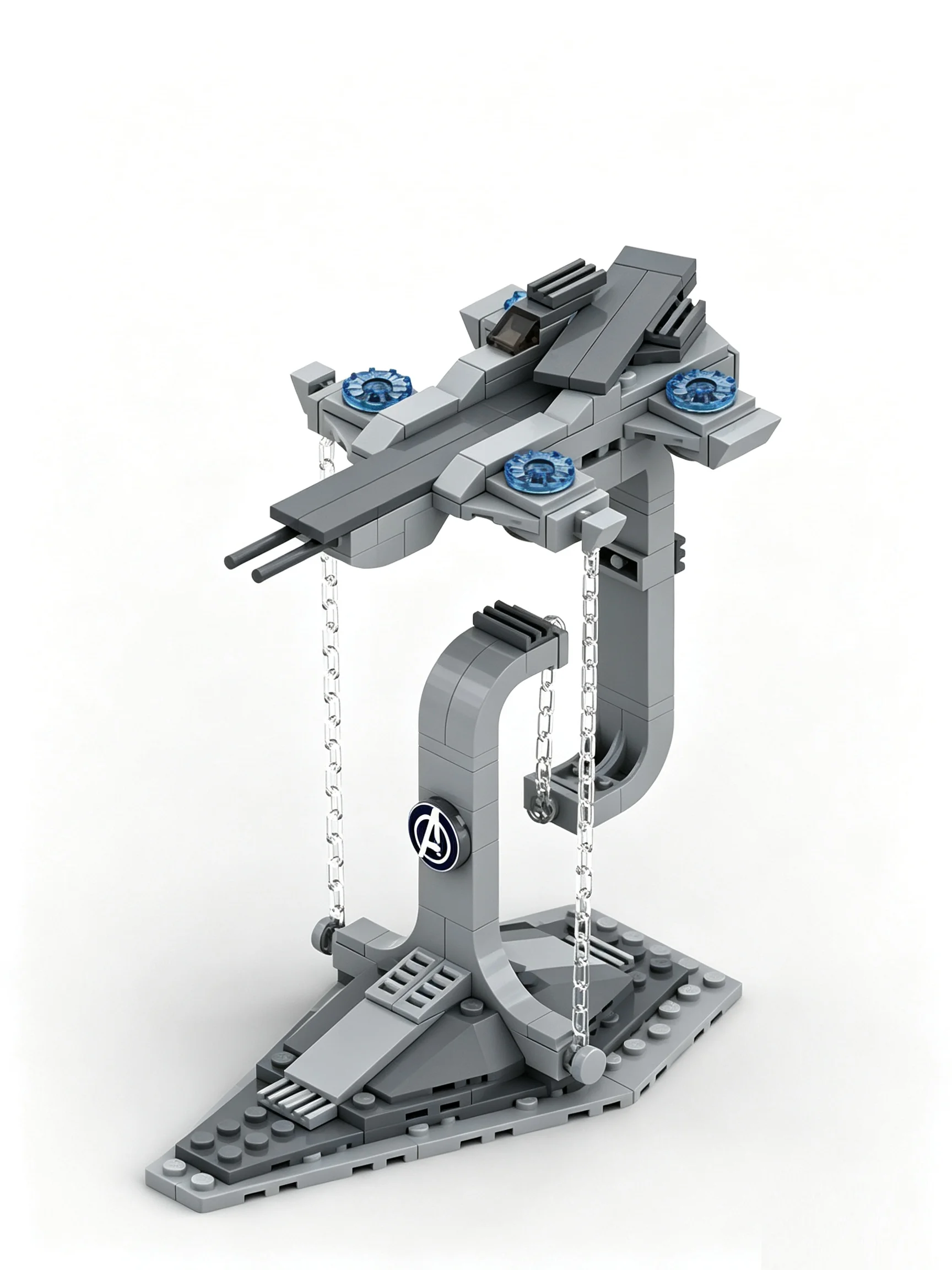 MOC Spannungsskulptur Bausteine Anti-Schwerkraft Unsichtbare Aufhängungskette Physik-Balance-Modell Ausstellungsständer Schreibtisch-Deko – Detail 10