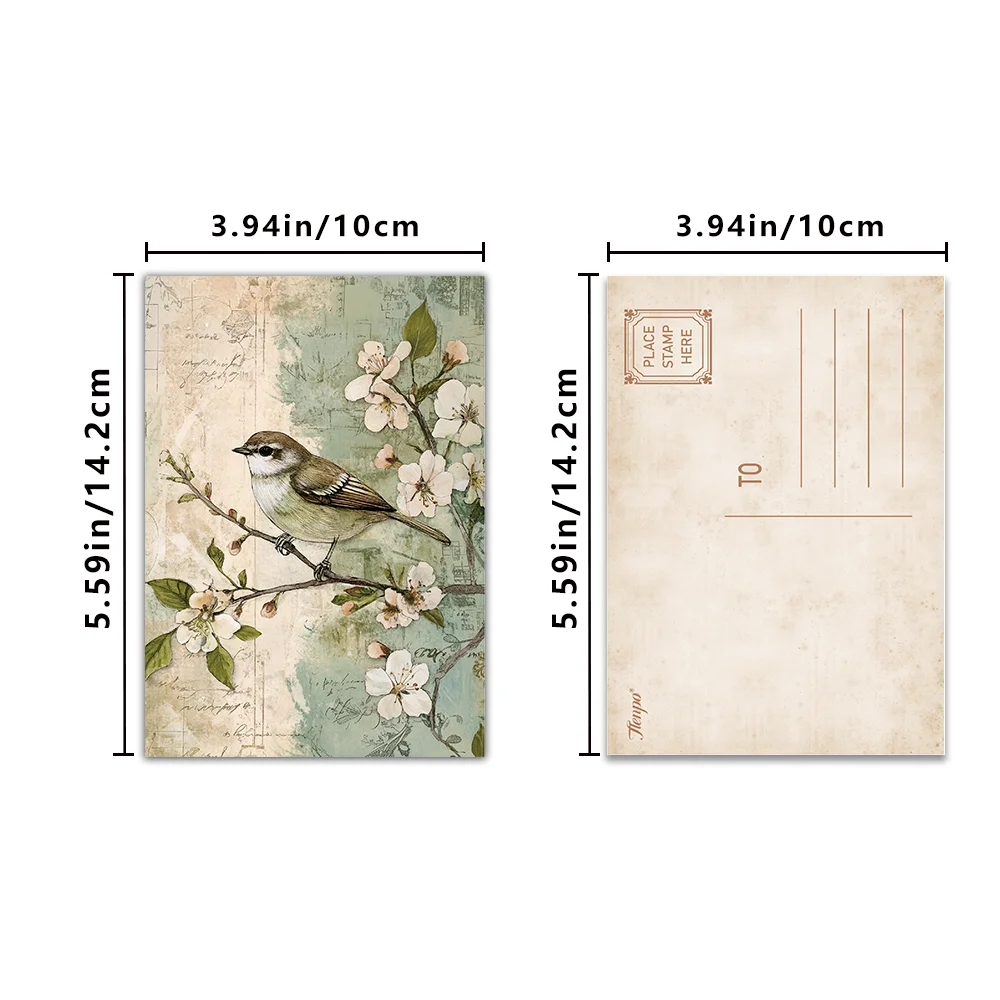 32개 빈티지 아트 엽서, 새 테마, 실내 침실 장식, 벽 스티커, 메시지 카드, 인사말 카드, 기념 엽서