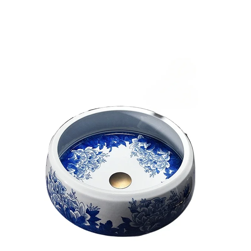

Rectangular Chinese style washbasin, artistic countertop, ceramic bathroom washbasin, white ceramic washbasin