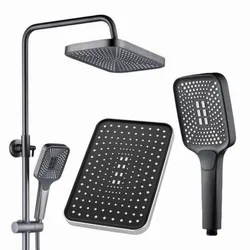 Rainfall Shower Head Large Flow Supercharge Showerhead 4 Mode Adjustable Sprinkler Faucet Replacement Parts Bathroom Accessories
