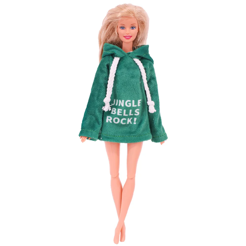 Padrão bonito curto da cor dos doces da camisola do luxuoso para o elfo grande de 30cm & 11.8 polegadas barbies boneca roupas acessórios feitos à