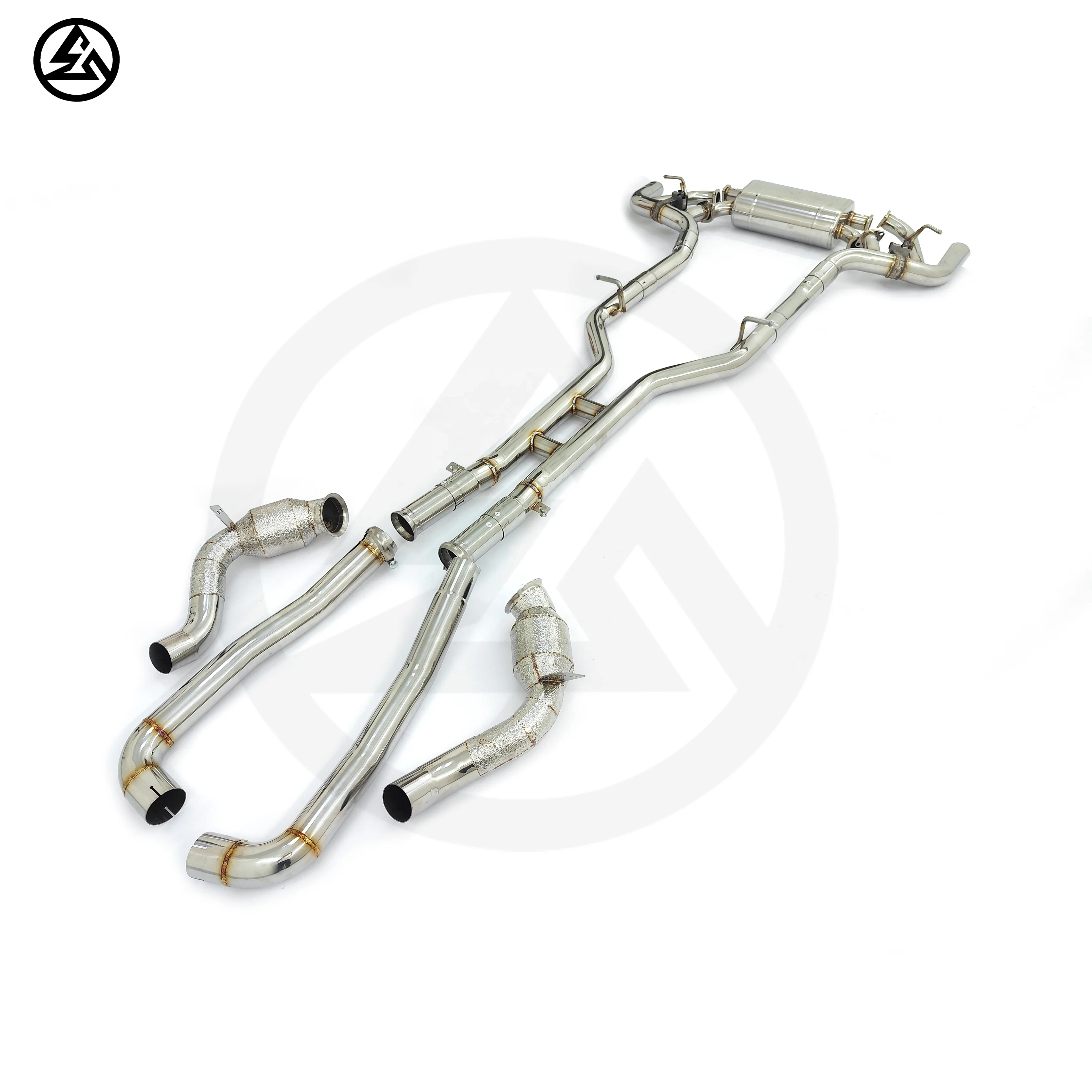 CSZ OEM Full Exhaust System Headers for Mercedes Benz AMG GT GTS GTC GTR 4.0TT Valved Muffler Valvetronic Catback