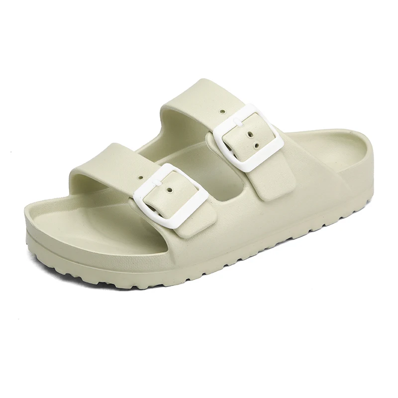 Summer Women Classic Slides Slippers Slip on Beach Sandals With Double Buckle Comfort Lightweight EVA image 4