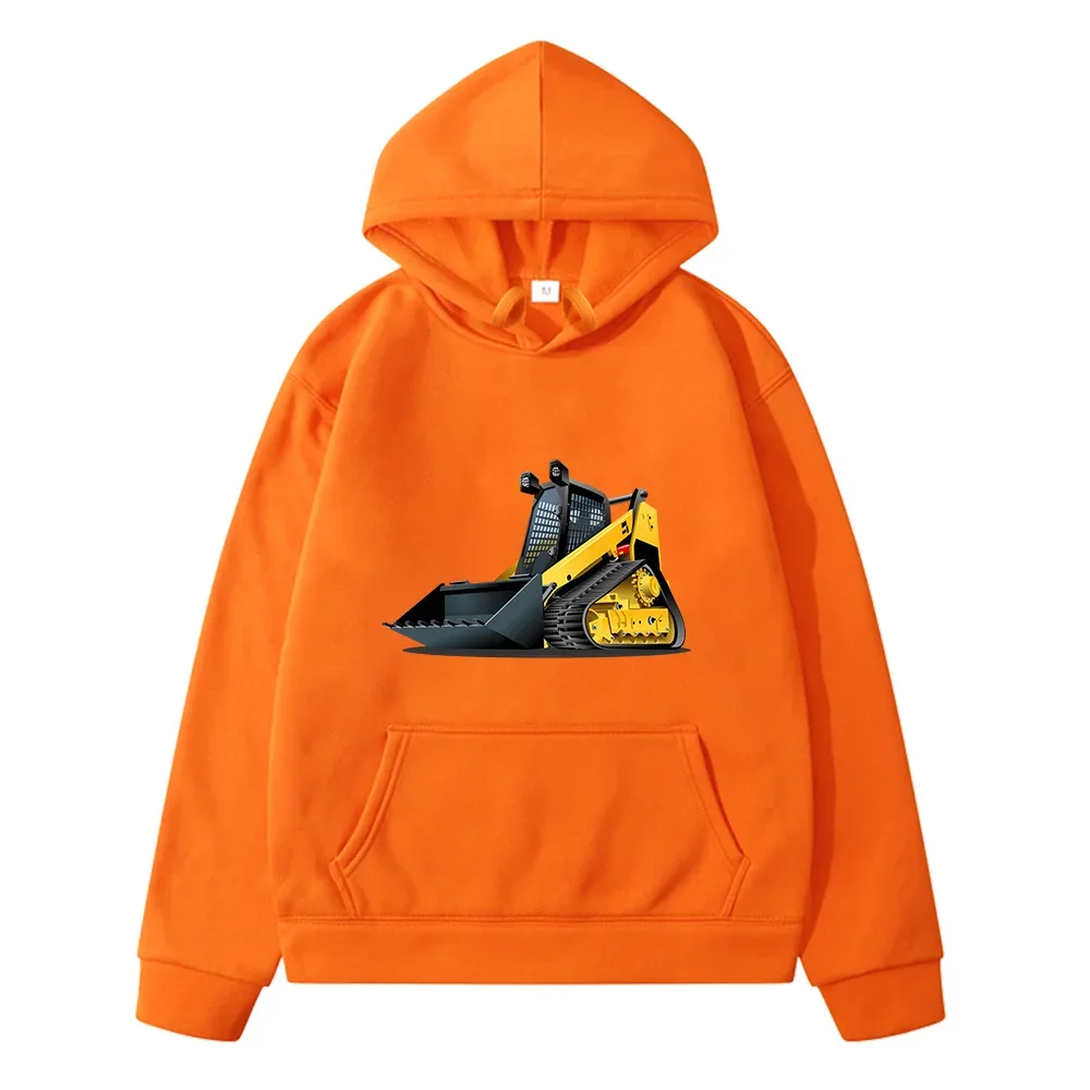 Hot Wheels Tractor Print Harajuku Cartoon Hoodies Children Ullzang Graphic 90s Anime Sweatshirts Casual Hoody Female Long Sleeve