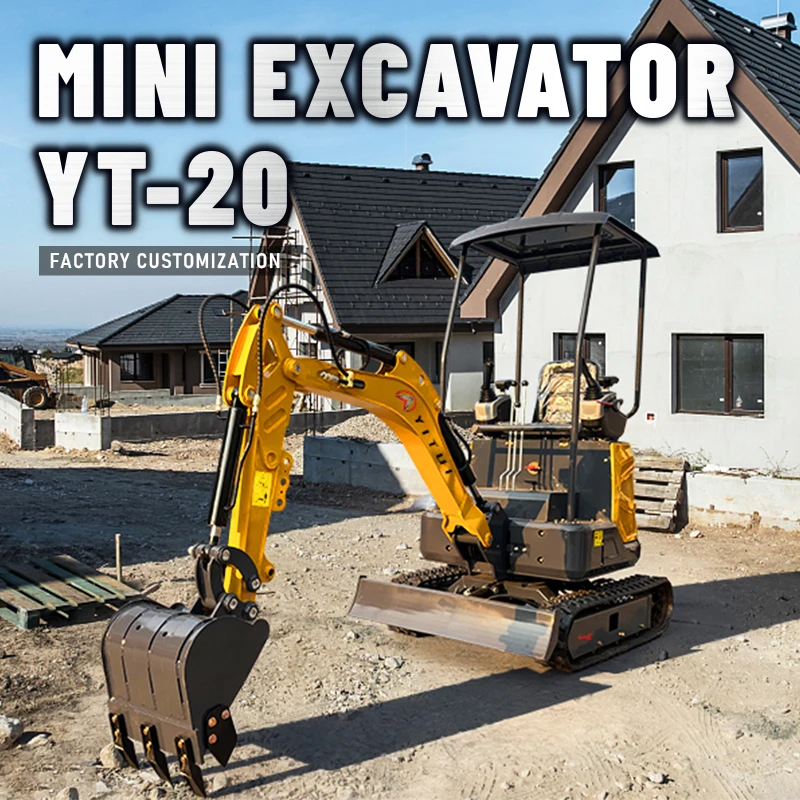 حفارة صغيرة محرك ديزل 2.0 طن متعدد الوظائف لتجديد المنزل والحديقة ومشاريع البناء الصغيرة حسب الطلب #6