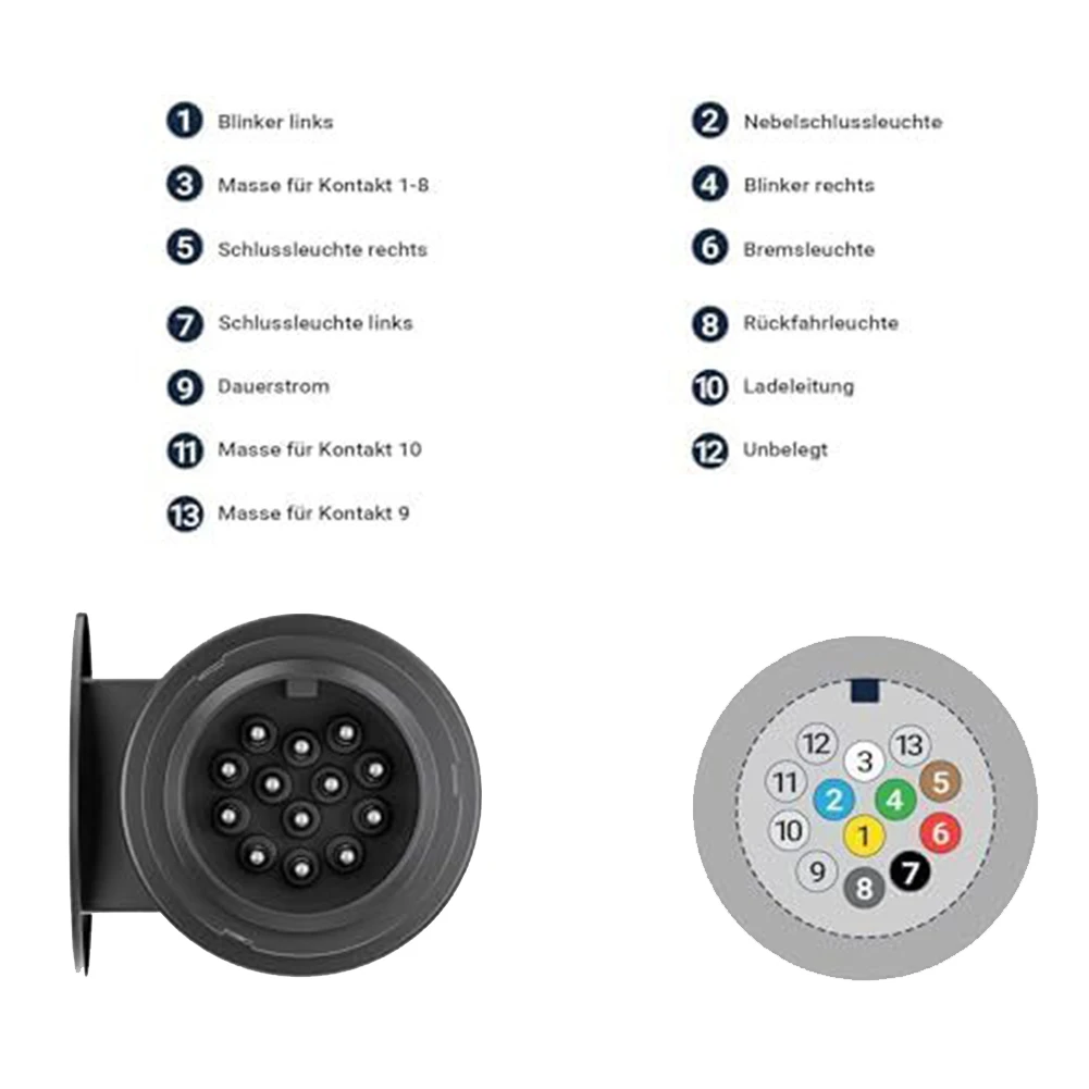 Heavy Duty Application 13 Pin Coiled Cable Easy Installation High Universality Fitment Non-deformation Feature
