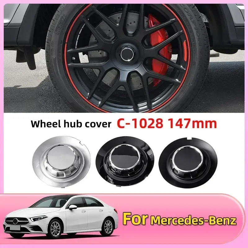 

4PCS 147mm C-1028 17028 Car Wheel Center Hub Cover Cap Badge Logo For Mercedes Benz AMG G350 G500 G63 S680 GLS600 Accessories