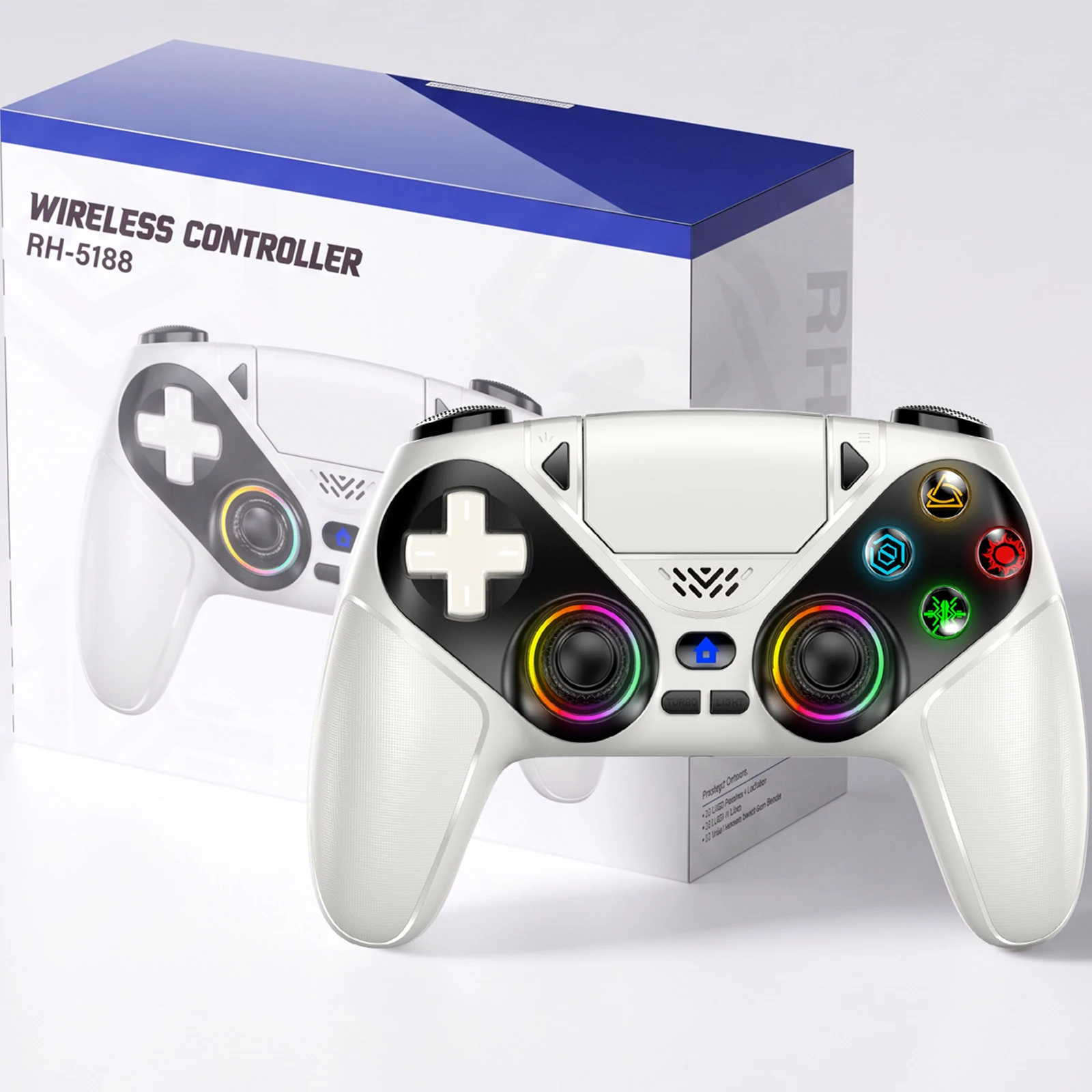 Controller voor Playstation 5 PS5/PS5 Pro/Slim/PC Gamepads met Hall Effect RGB draadloze gamecontroller joystick Marco/Turbo programma