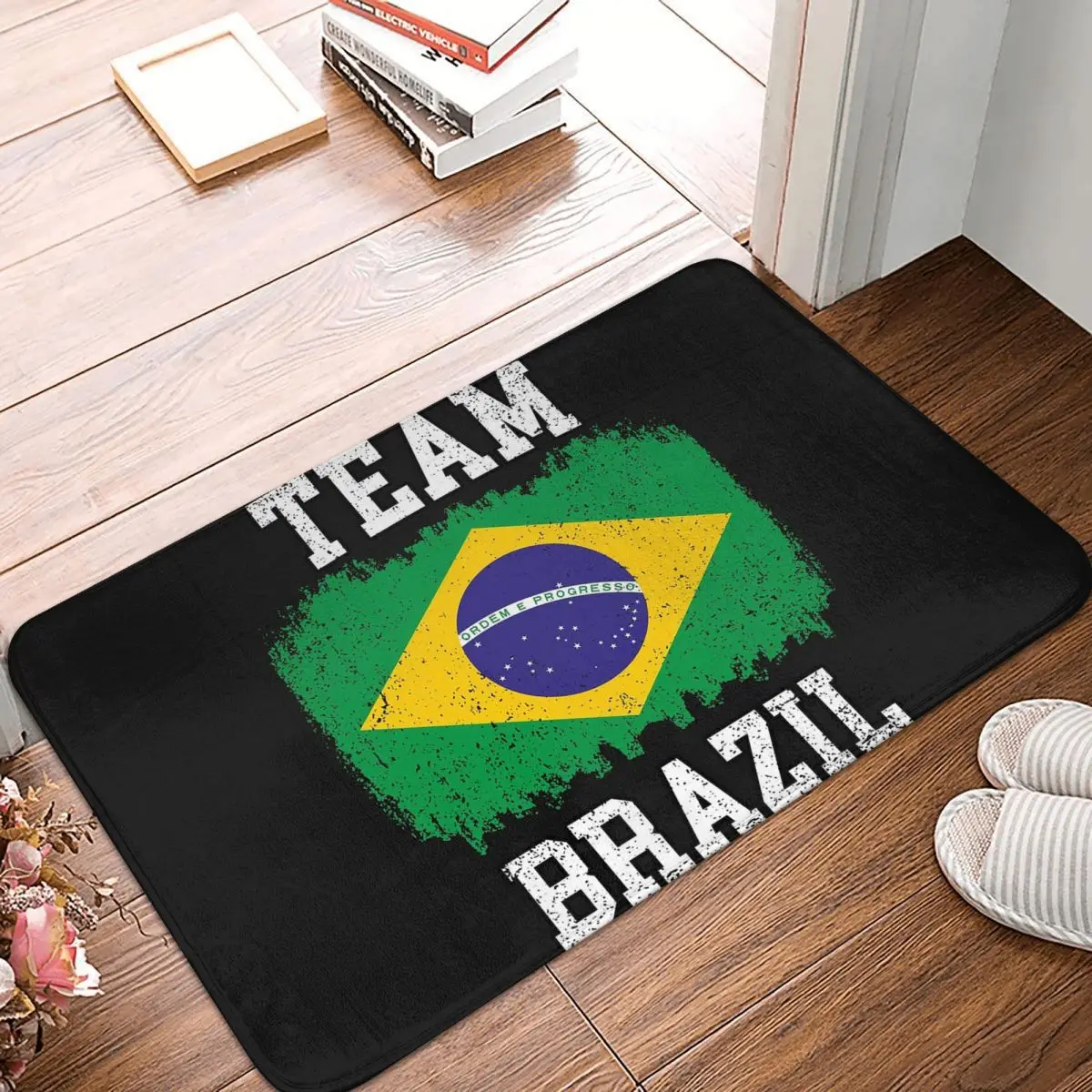 Soccer Teams Brazil South America Sports And Fan Non-slip Doormat Floor Mat Carpet Rug for Kitchen Entrance Balcony Footpad Mats