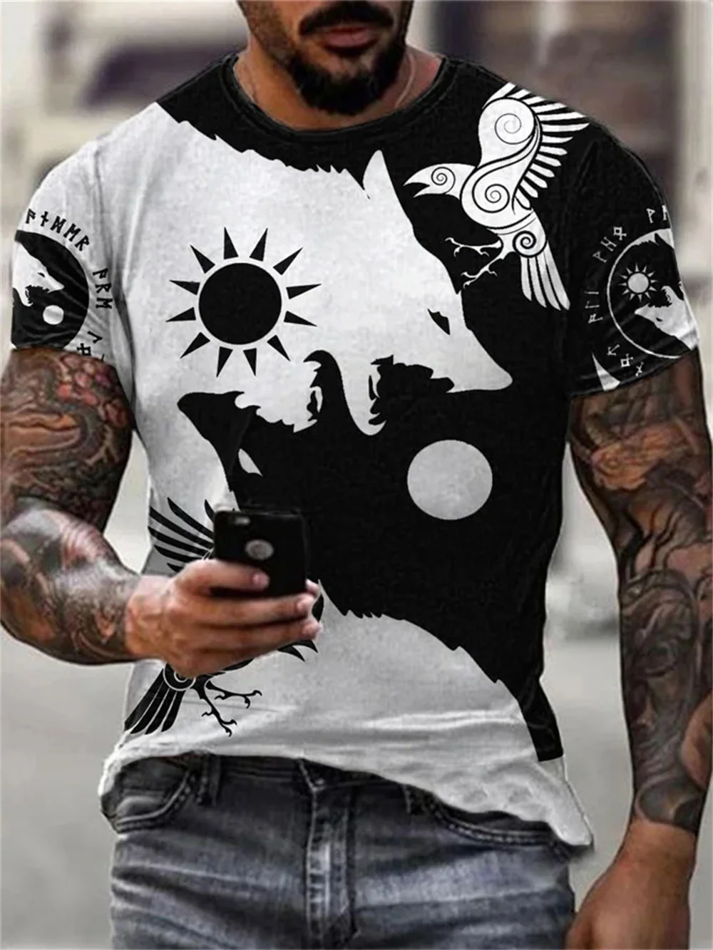 Men's T-Shirt Summer Tshirt Casual Short Sleeved Top O Neck T Shirt Loose Micro Elasticity Retro Fashion Breathable Men Clothing