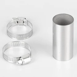 24Mm Heater Exhaust Pipe Connector Air Parking Heater Stainless Steel Gas Vent Hose with Clamps for Webasto Heater